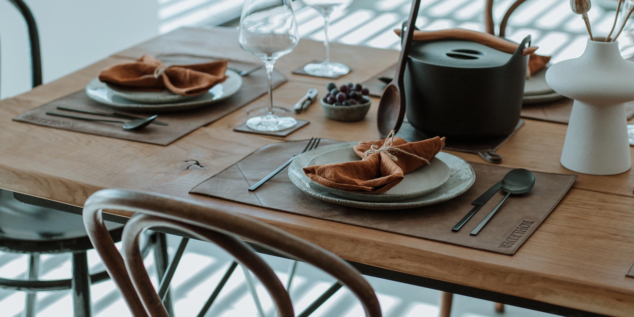 Timeless Elegance for Your Table – ROHLEDER Leather Placemats