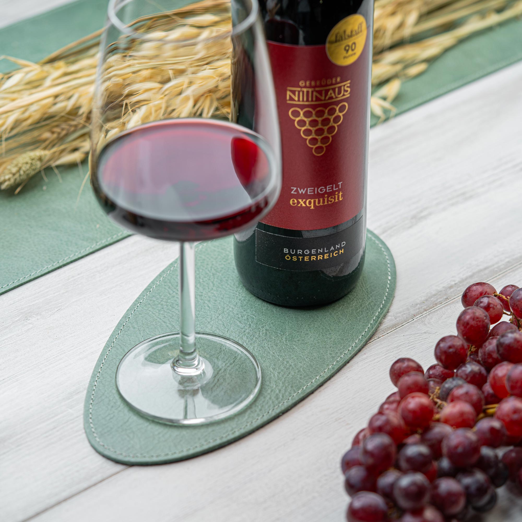 Glasuntersetzer aus Leder