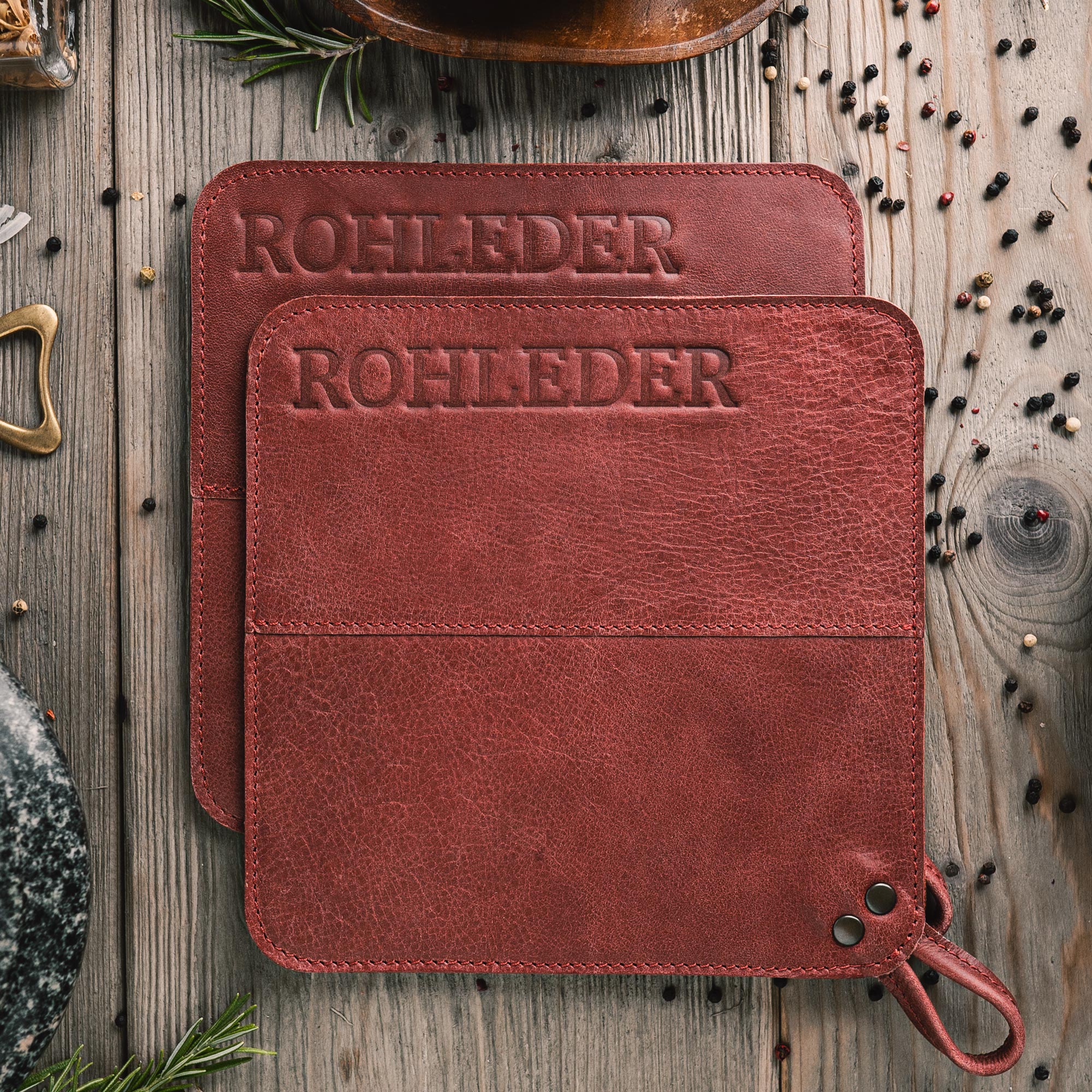 2 x Leather Potholders