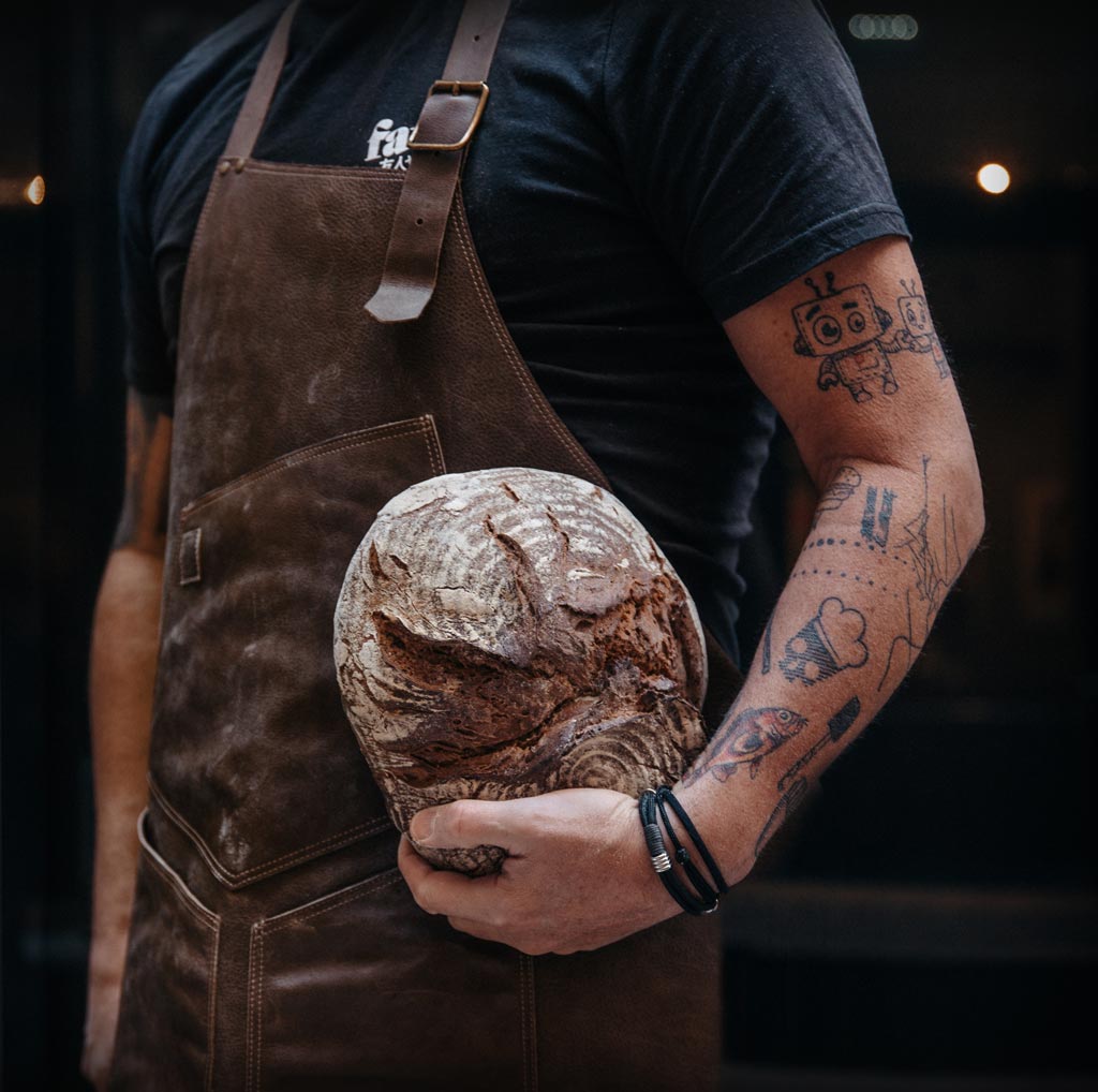 Grillschürze Leder personalisiert