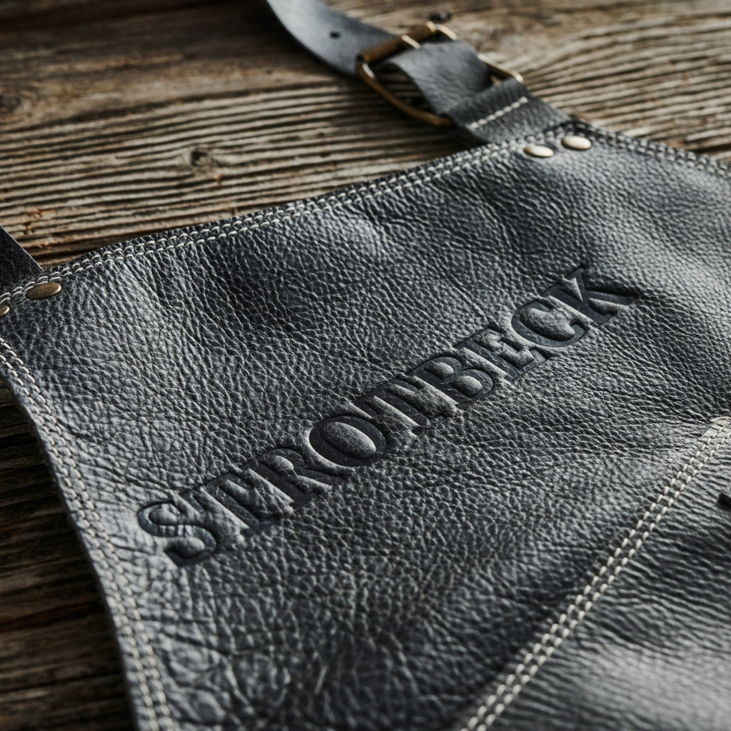 Personalisierung auf Lederschürze