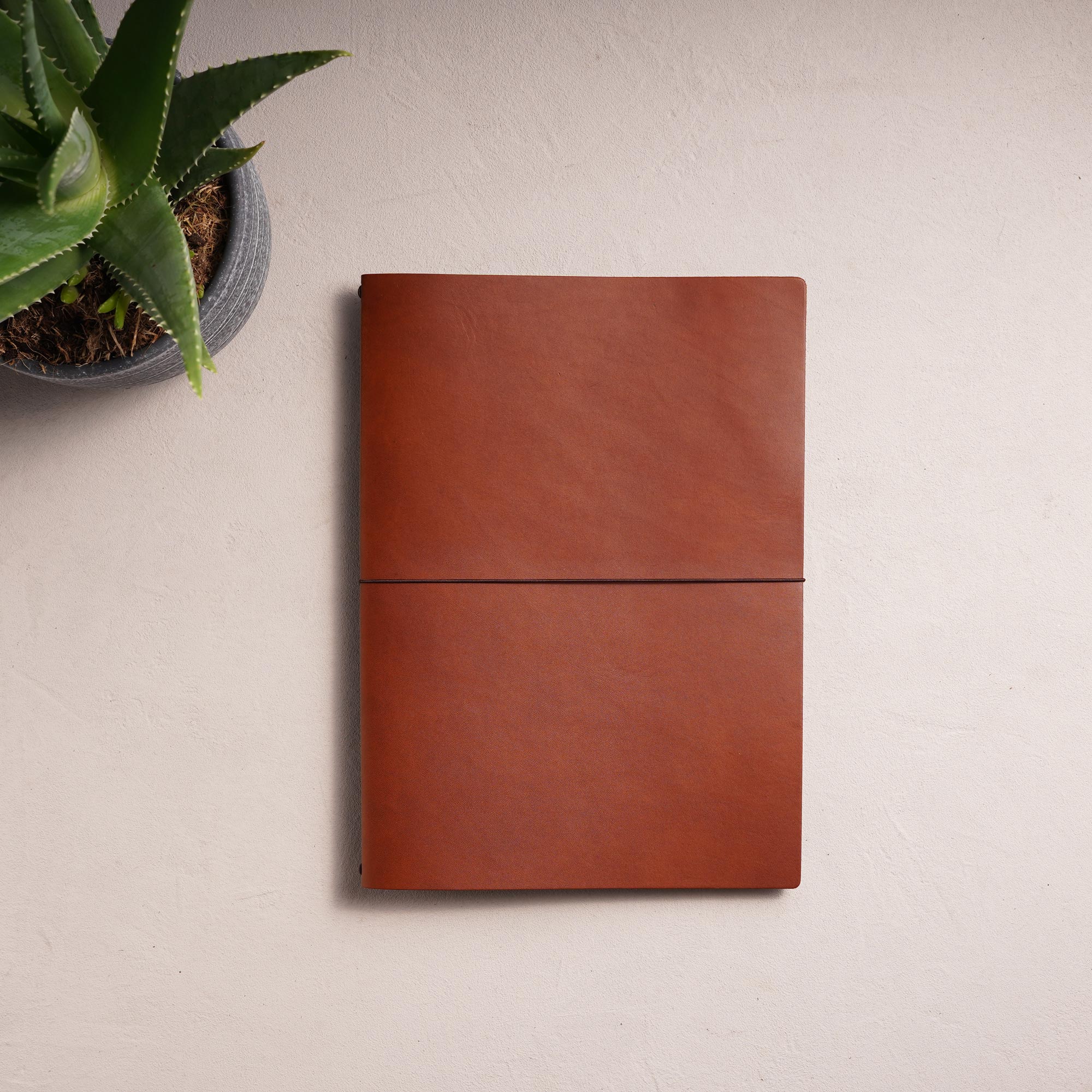 Leder Notizbuch - Simpel