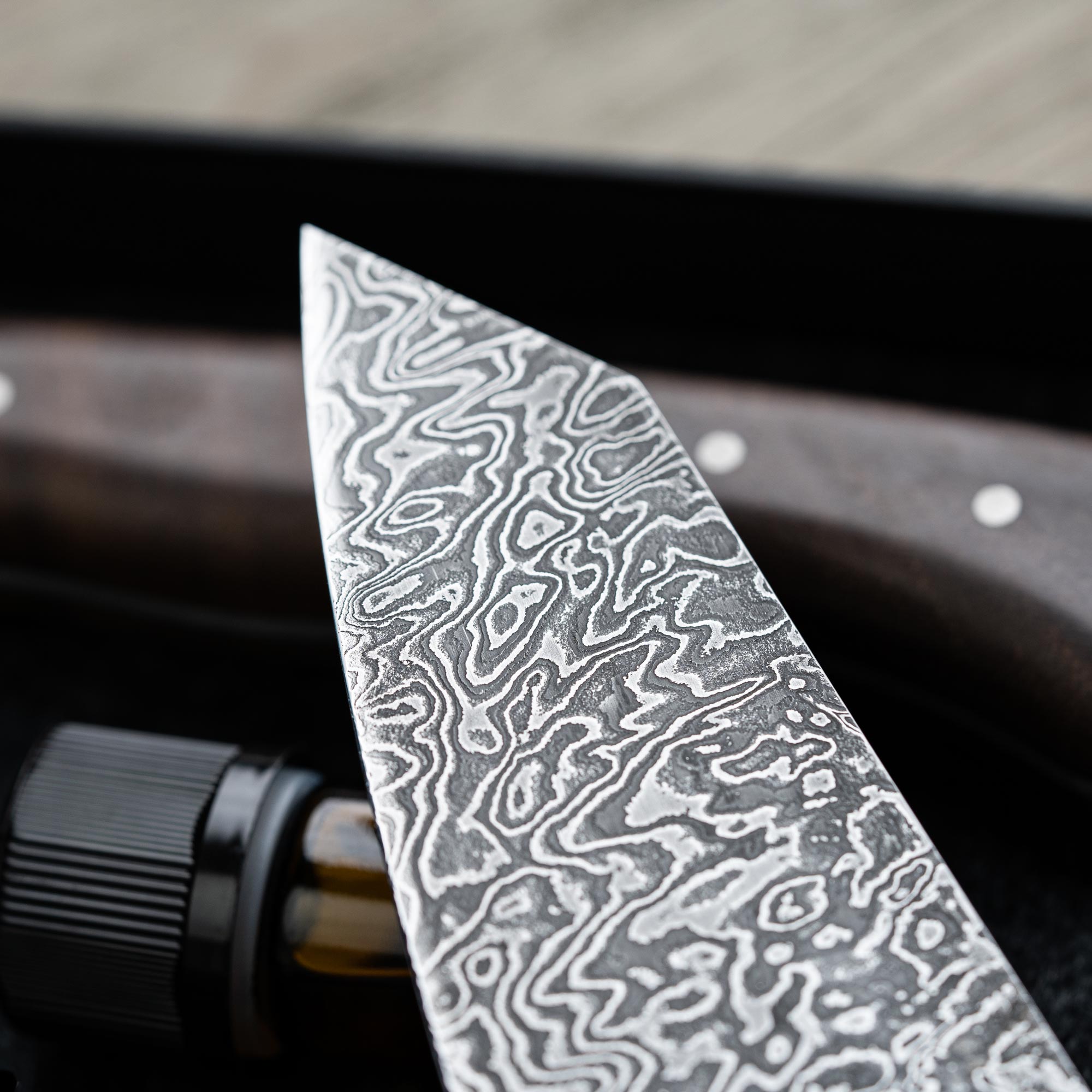 Kochmesser Damast Handgeschmiedet