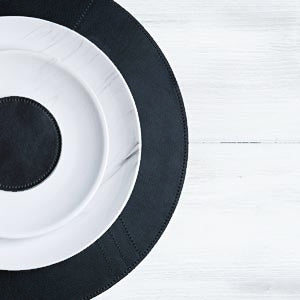 Placemat "Round" - Black